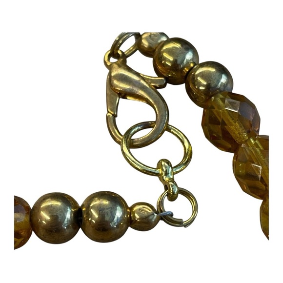 Vintage 1960 faceted Glass Mariposa collar statement necklace - Picture 4 of 6